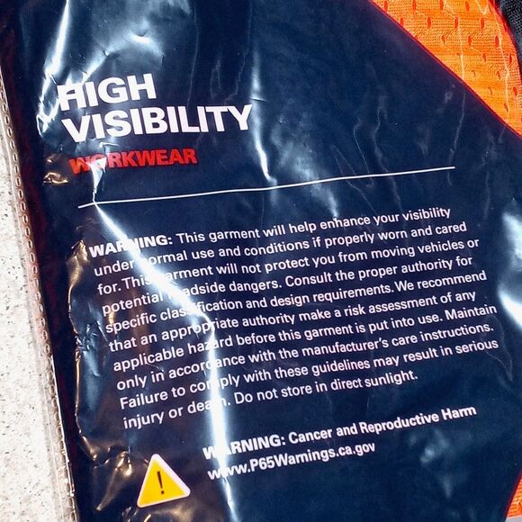 Lot of 2 Safety Vest Size 5XL Kishigo 1538 Orange High Visibility Workwear - Picture 5 of 5